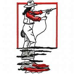 Fishing Embroidery Design 8 Fishing Embroidery Design 8